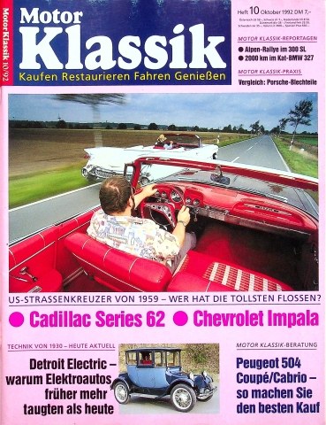 Deckblatt Motor Klassik (10/1992)